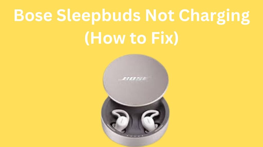 Bose Sleepbuds Not Charging
